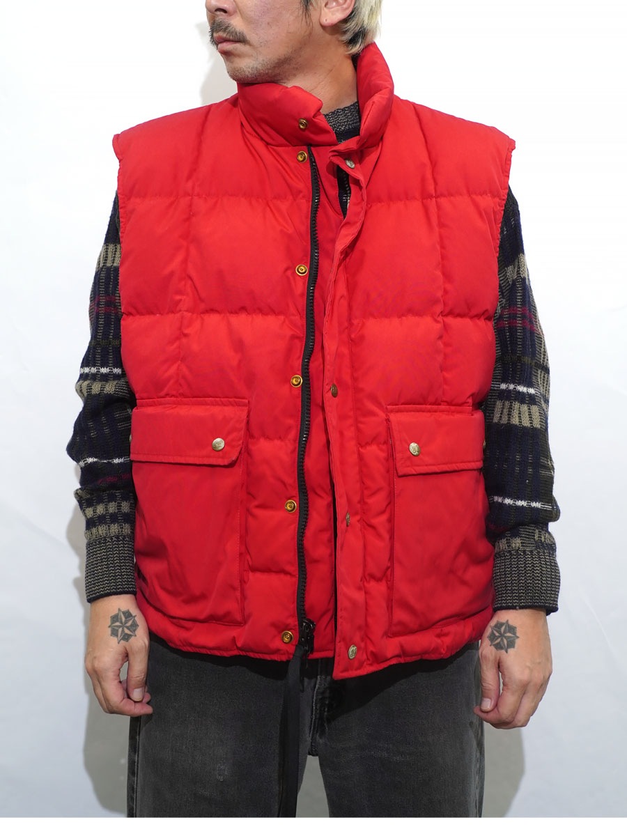 80's EDDIE BAUER BLIZZARD MASTER ベスト レッド 表記(L) USA製