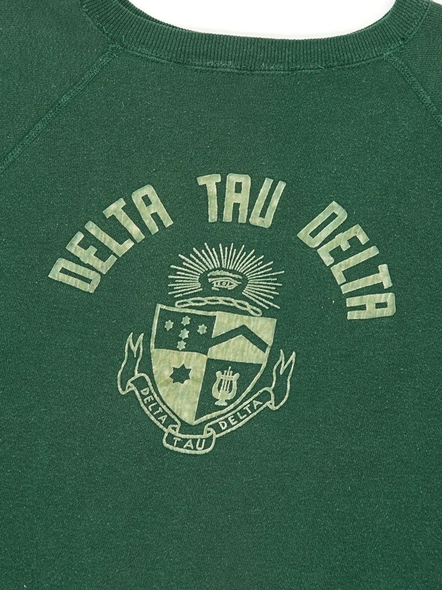 60's ''DELTA TAU DELTA'' フロッキープリント ラグランスリーブ
