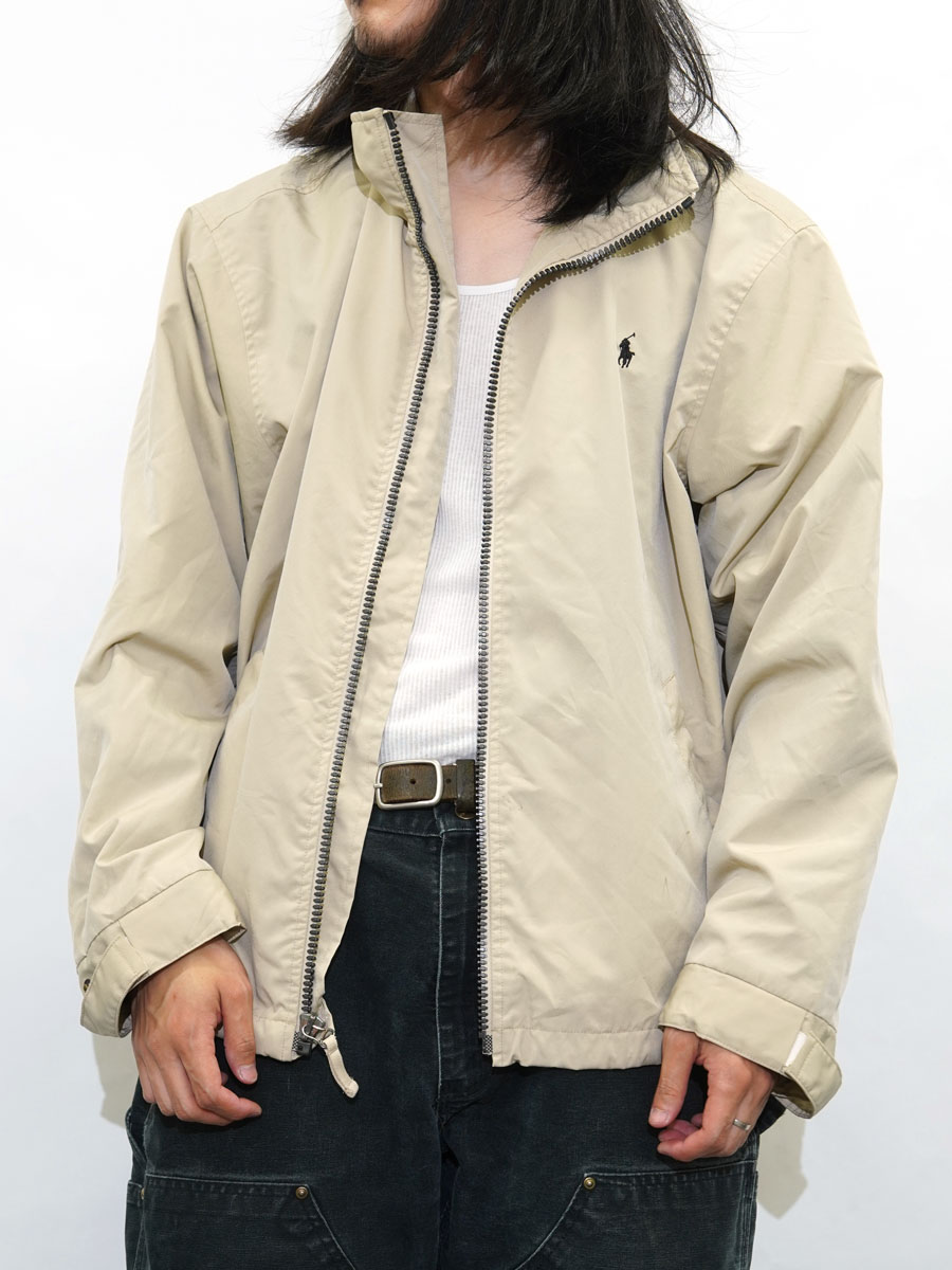RALPH LAUREN 100%POLYESTER ZIP JACKET BEIGE (SIZE.LARGE) | NEW