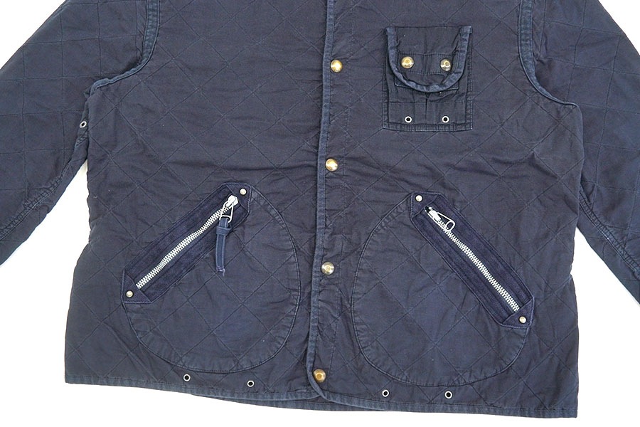 ラルフローレン フルスナップ コットンジャケット ネイビー 実寸