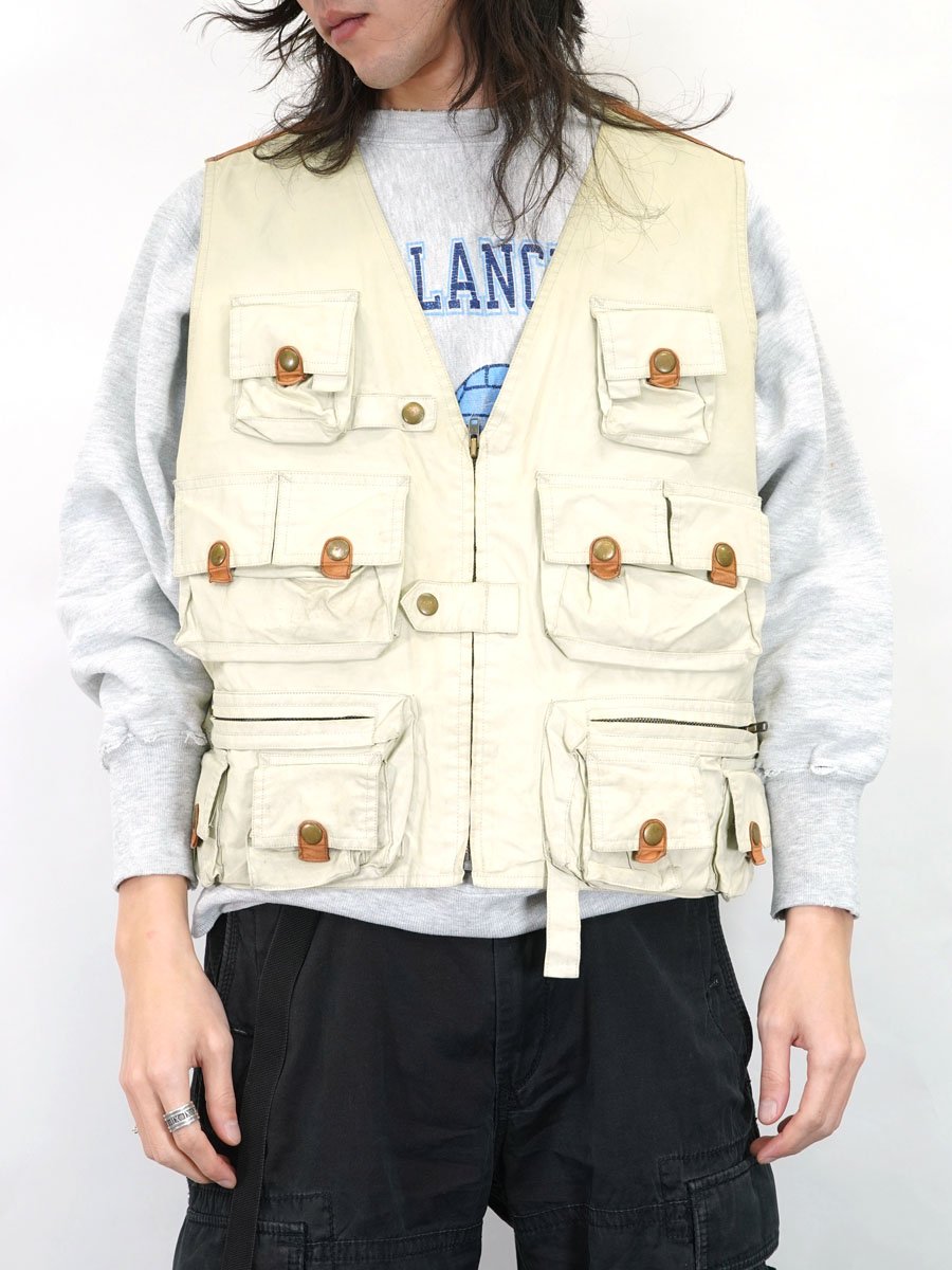 ラルフローレン レザー切り替え フィッシングベスト 表記(L) | すべて