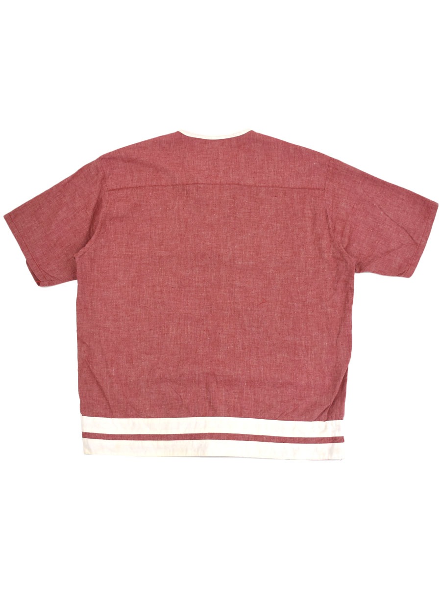 60's Recqest Club レースアップ ショートスリーブ プルオーバーシャツ 表記(M)