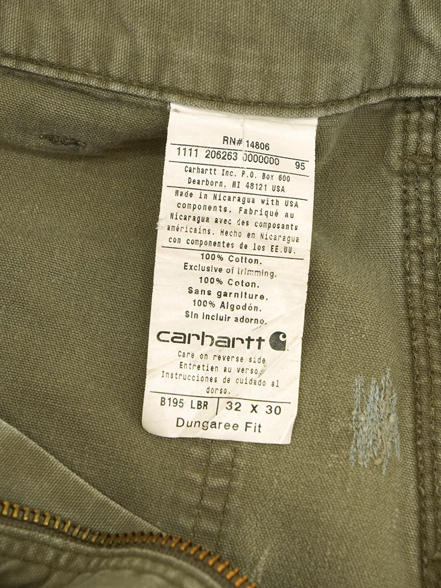 CARHARTT DUNGAREE FIT DOUBLE KNEE PAINTER PANTS LIGHT BROWN (SIZE.W32 L30)