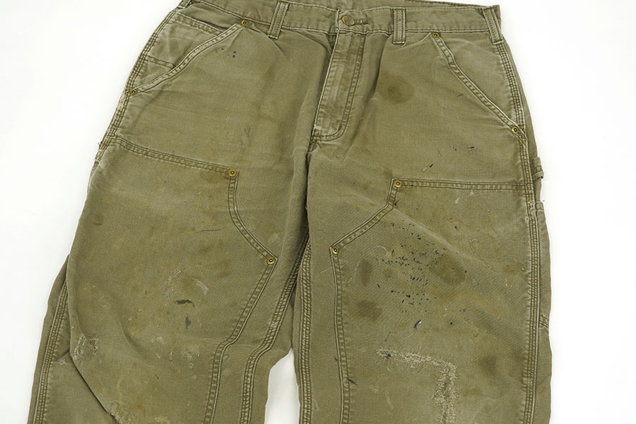 CARHARTT DUNGAREE FIT DOUBLE KNEE PAINTER PANTS LIGHT BROWN (SIZE.W32 L30)