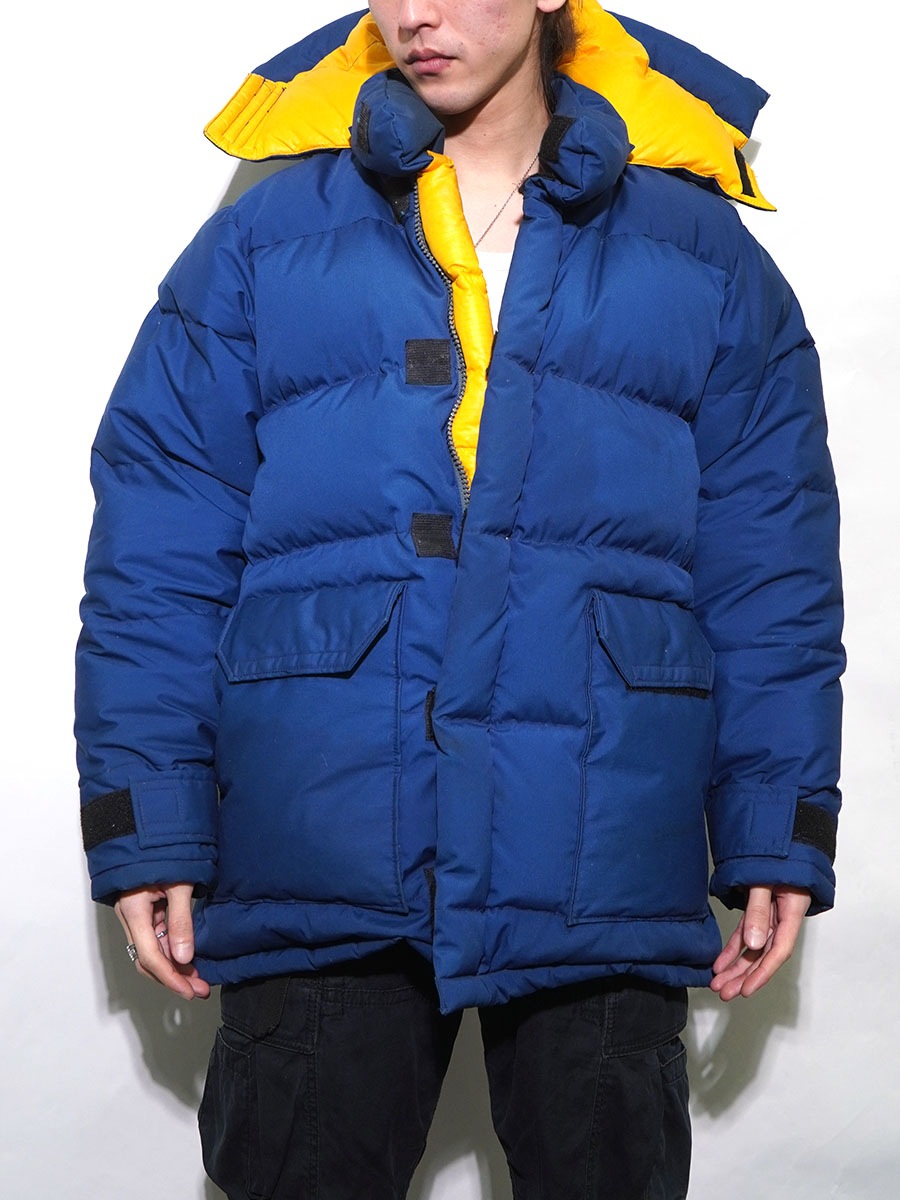 80's 茶タグ THE NORTH FACE ブルックスレンジ ネイビー×イエロー 表記