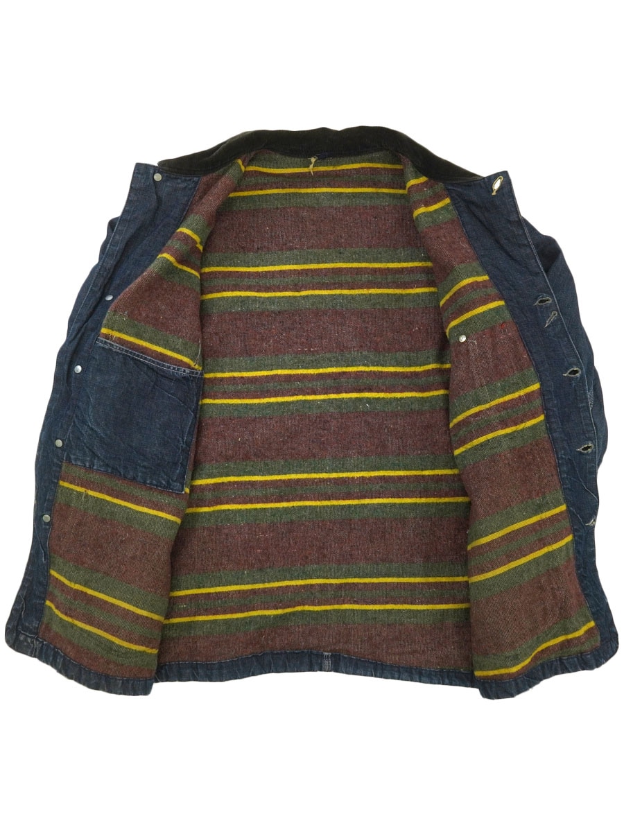 ウエアハウス ブランケット 襟コーデュロイ デニム カバーオール 濃紺 60's POWR HOUSE 襟コーデュロイ ブランケットライナー デニム