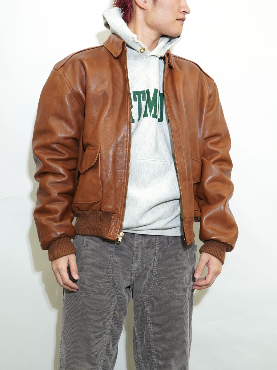 ラルフローレン　極美品　A-2　レザージャケット　本革　ブラウン ラルフローレン A-2タイプ レザージャケット 表記(L) | NEW ITEM