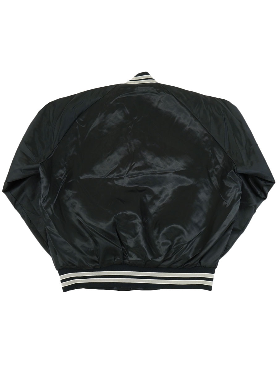 t。 90sヴィンテージChalkLINE RADERS サテンスタジャン 90s USA製 Chalk Line チョークライン NFL RAIDERS レイダース