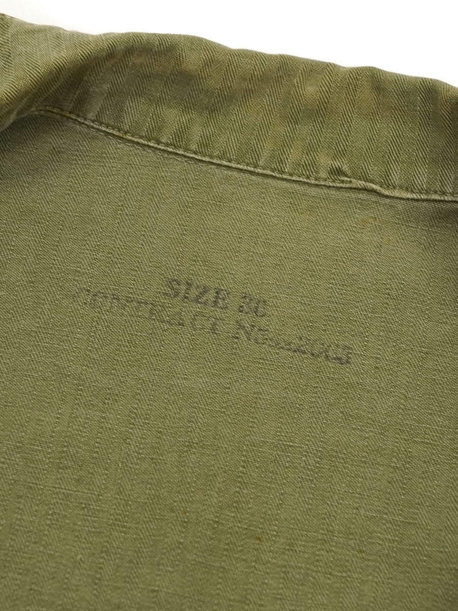 【ビンテージ】 n-3 hbtジャケット　ヘリンボーンツイル　月桂樹ボタン　大戦 40's U.S.Navy N3 HBT jacket アメリカ軍 ヘリンボーンツイル