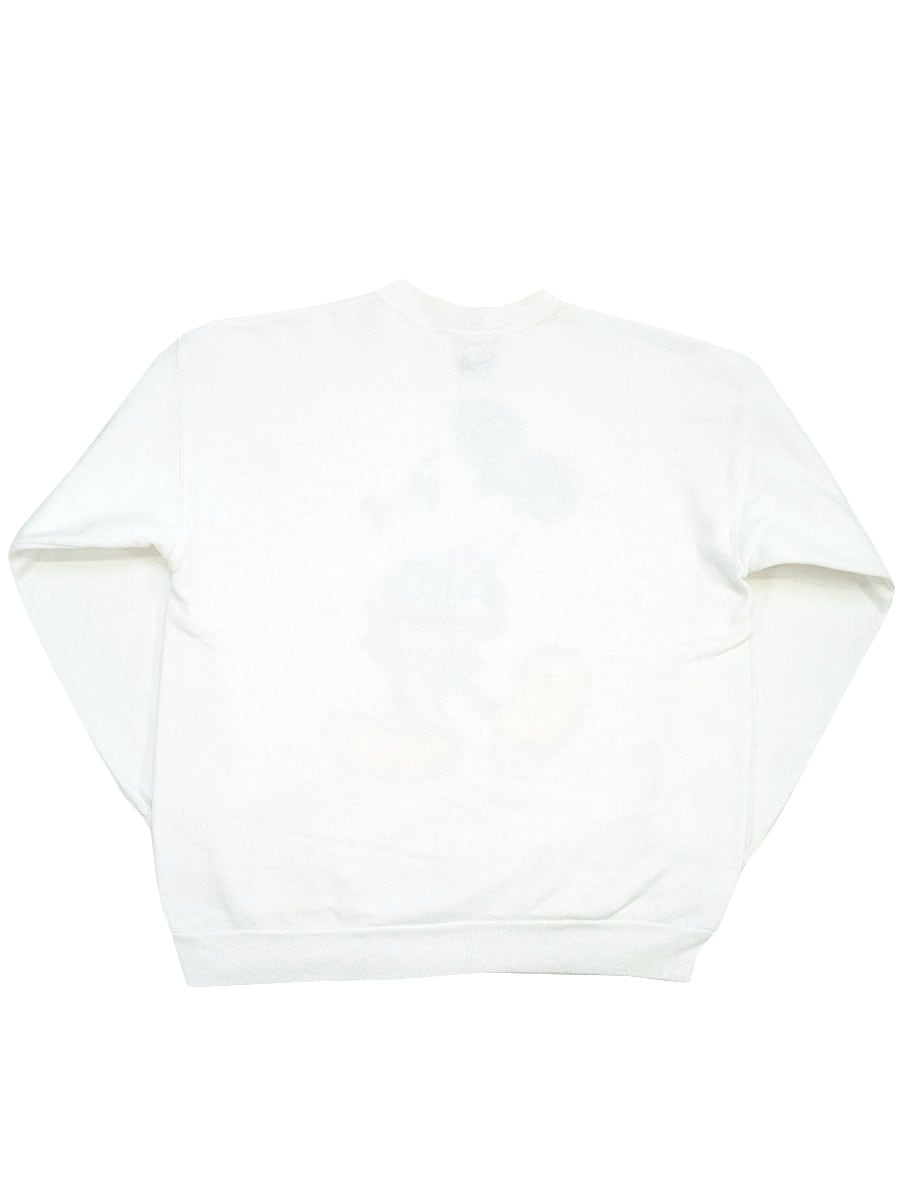 80'S～ DISNEY DESIGNS ''MICKEY MOUSE'' SWEAT SHIRT WHITE (SIZE