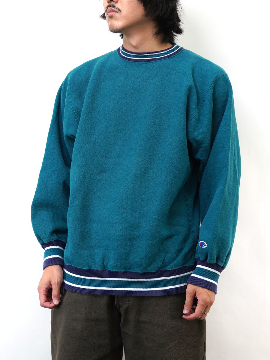 90's 刺繍タグ チャンピオンRW 完全目無し レア 90's 刺繍タグ チャンピオンRW 無地 レアカラー 柳鼠 表記(XL