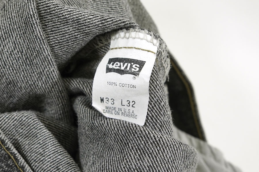 90's Levi's 550 先染めブラック デニムパンツ 表記(33x32) USA製 DEAD