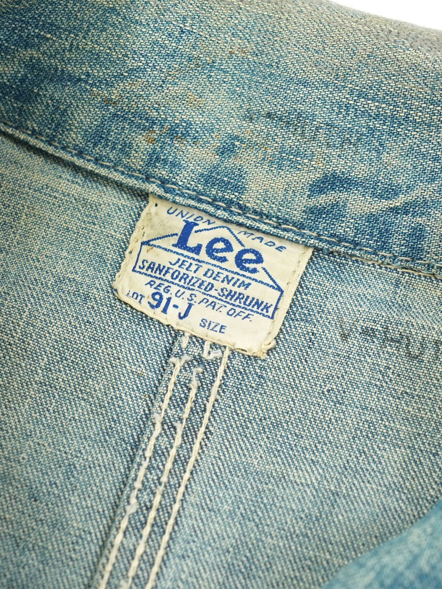40's Lee 91-J ハウスマーク デニムカバーオール 良雰囲気 実寸(42位