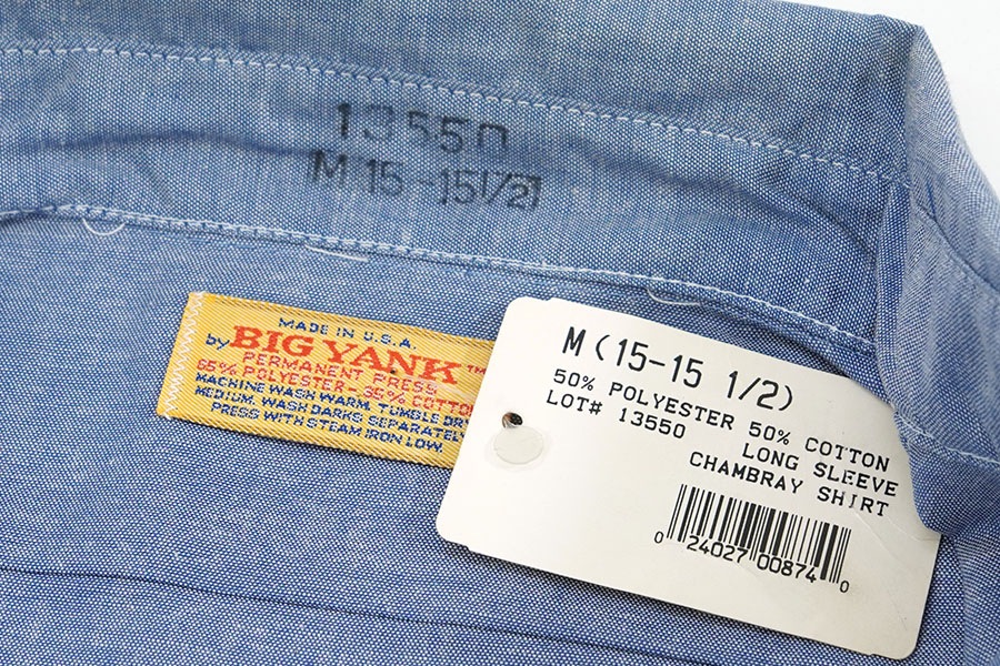 70's BIG YANK シャンブレーシャツ 表記(M) DEAD | すべての商品