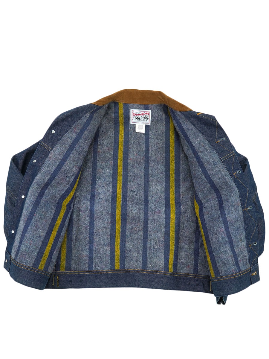 値下 濃紺 美品 AKM×Lee STORM RIDER エイケイエム×リー ストームライダー ブランケット裏地 バナナ ブーツカット ジーンズ 暖パン M 廃盤 Lee リー 101LJ 60s ストームライダー STORM RIDER Gジャン メンズ 40 L 1019 デニムジャケット 裏地 濃紺  90年代 ビンテージ