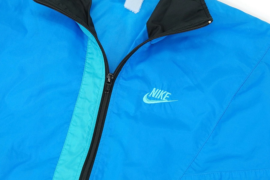 90's NIKE ハーフジップ ナイロンジャケット ライトブルー 表記(L
