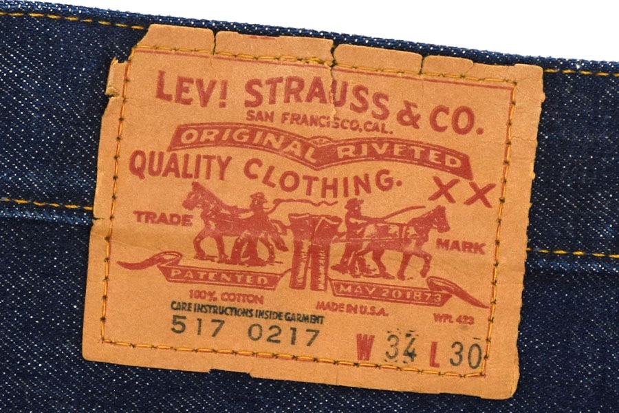 70's Levi's 517 シングル デニムパンツ 濃紺 表記(34x30)