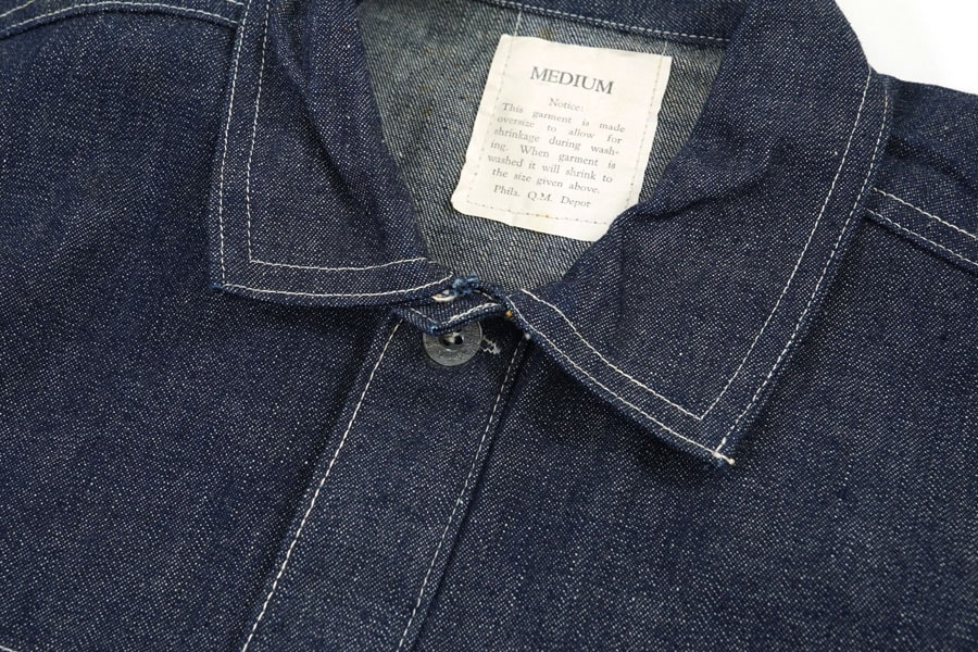 30's U.S.ARMY M-35 デニムプルオーバージャケット メタルボタン 濃紺