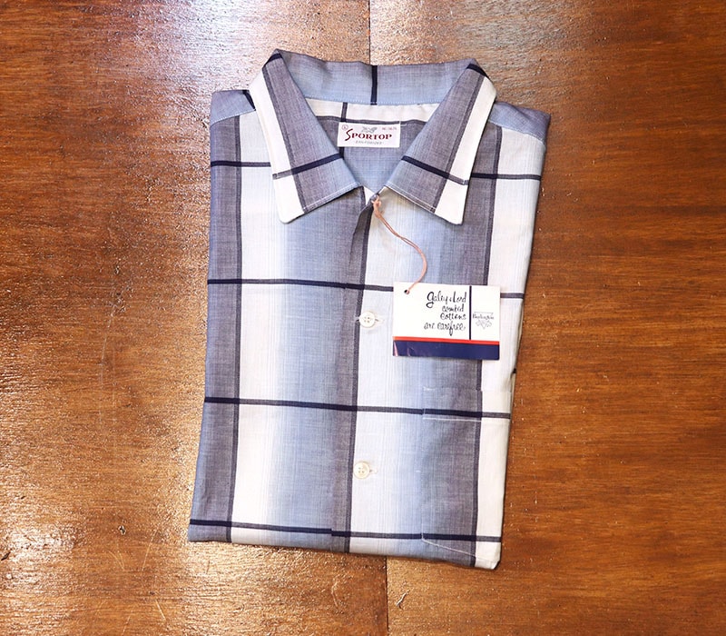 1960s DEAD STOCK , S/S COTTON SHIRT , Size L