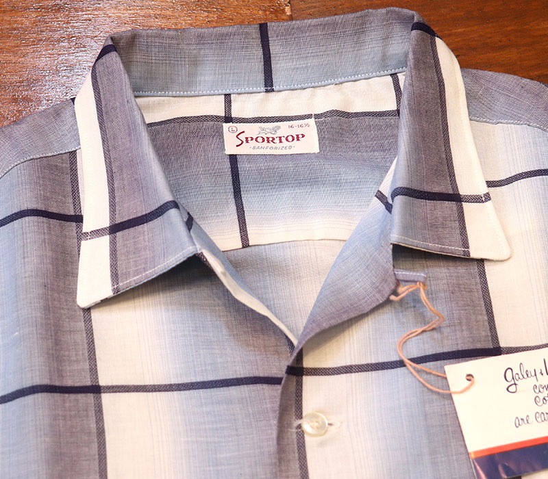 1960s DEAD STOCK , S/S COTTON SHIRT , Size L | NEW ITEM