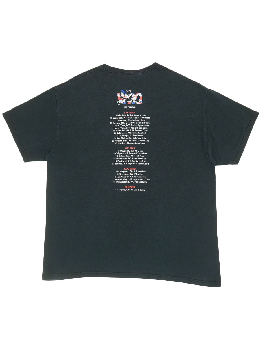 00's Hanes THE WHO ''LIVE 2006'' 両面プリント Tシャツ ブラック