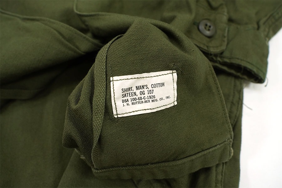 68's U.S.ARMY ユーティリティシャツ 表記(16 1/2x34)