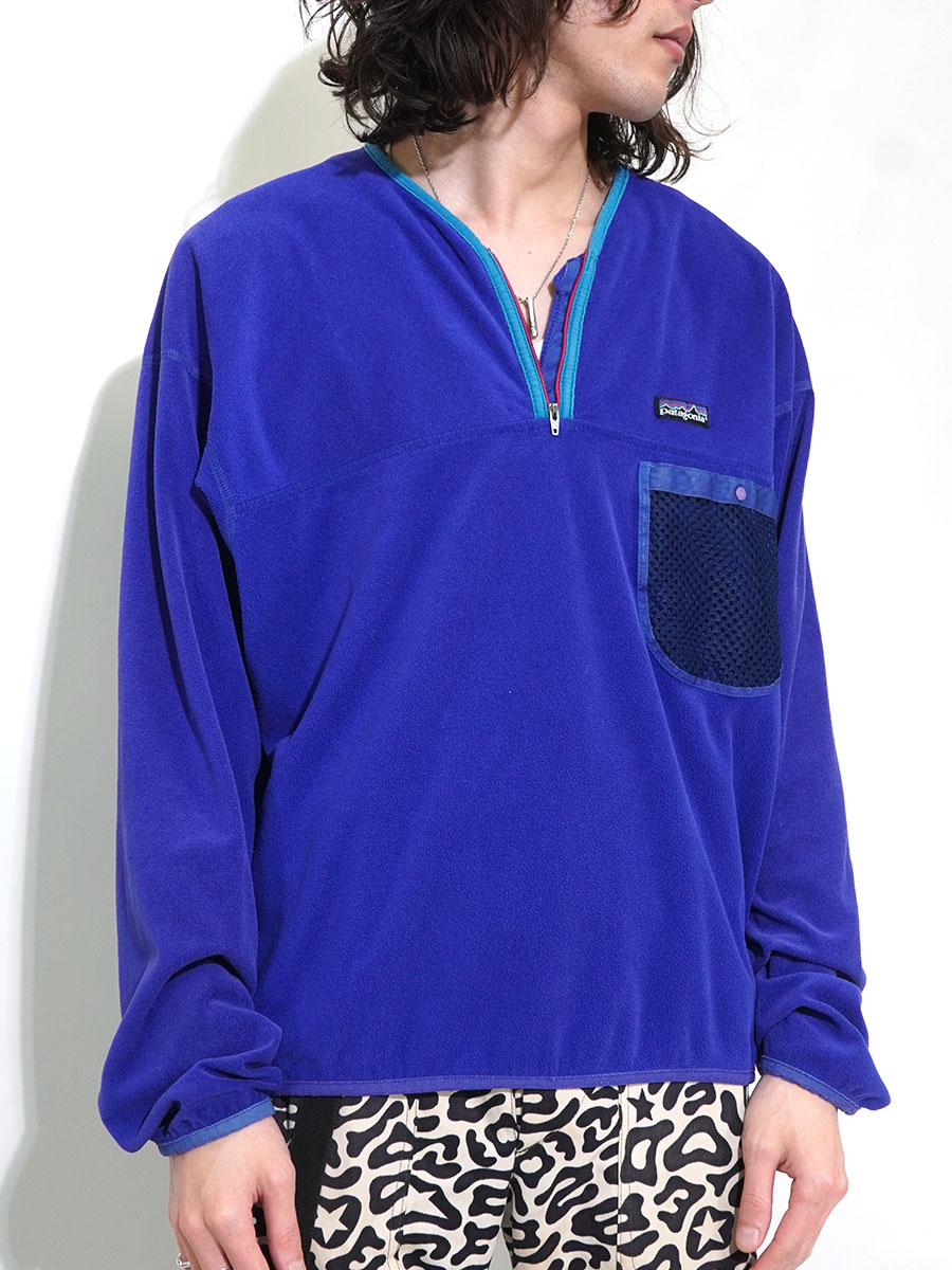 90'S PATAGONIA CAPLIENE HALF ZIP PULLOVER COBALT (SIZE.X LARGE
