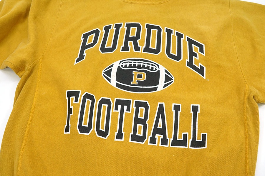 90'S CHAMPION REVERSE WEAVE ''PURDUE FOOTBALL'' DARK YELLOW (SIZE