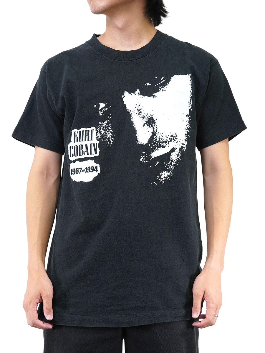 『 Cobain』FRUIT OF THE LOOM ブラック Tシャツ Kurt Cobain』FRUIT OF THE LOOM ブラック Tシャツ
