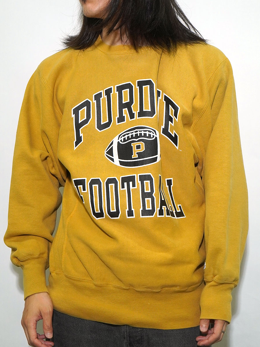 90'S CHAMPION REVERSE WEAVE ''PURDUE FOOTBALL'' DARK YELLOW (SIZE