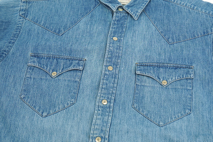 ラルフローレン The Big Western Shirt デニムウエスタンシャツ 表記(L