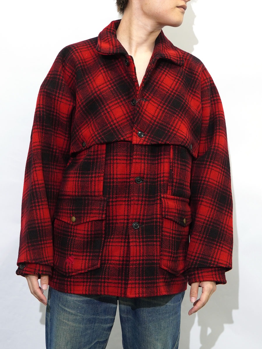 50's PENNEY'S 赤黒チェック マッキーノジャケット 実寸(40位) | NEW