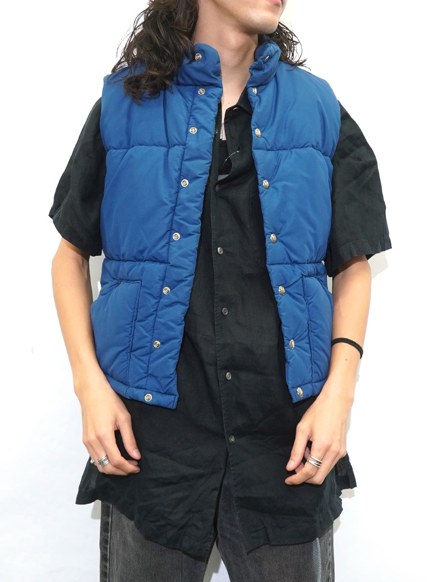 THE NORTH FACE 80's 茶タグ ネイビー ダウンベスト M 80's 茶タグ ノースフェイス ダウンベスト ネイビーブルー 表記(S