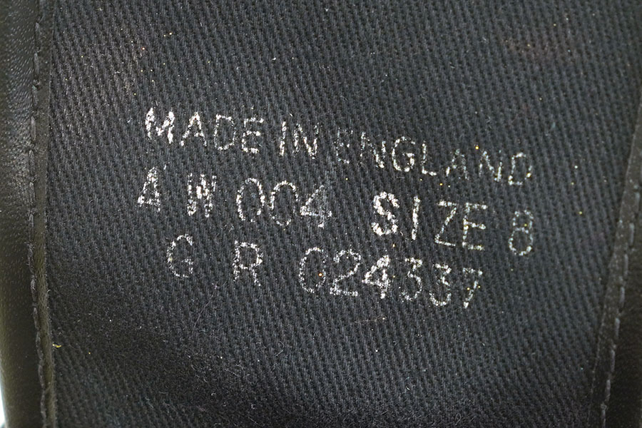 DR.MARTENS 8 HOLE BOOTS HOLOGRAPHIC GOLD (SIZE.UK8) MADE IN ENGLAND