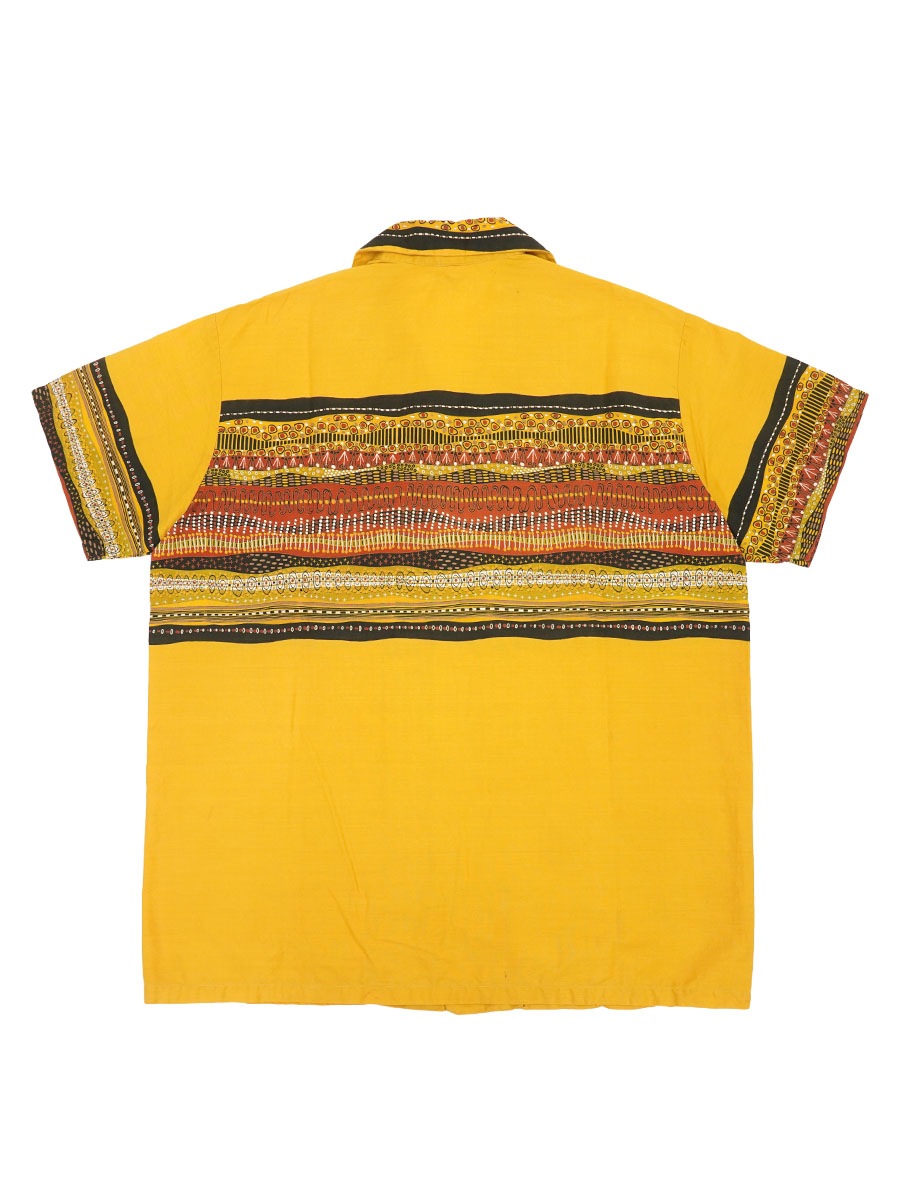 50'S CATALINA S/S COTTON SHIRT MUSTARD (SIZE.MEDIUM)