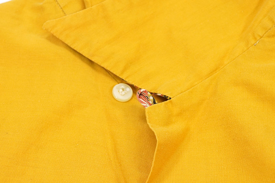 50'S CATALINA S/S COTTON SHIRT MUSTARD (SIZE.MEDIUM)