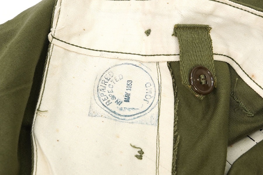 50's U.S.ARMY M-51 モディファイ フィールドパンツ 表記(45x33位