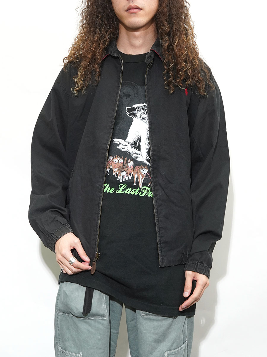 定価6万⭐️未使用⭐️ラルフローレン　スイングトップ　黒　現行品 ラルフローレン レザースウィングトップ ブラック 表記(L