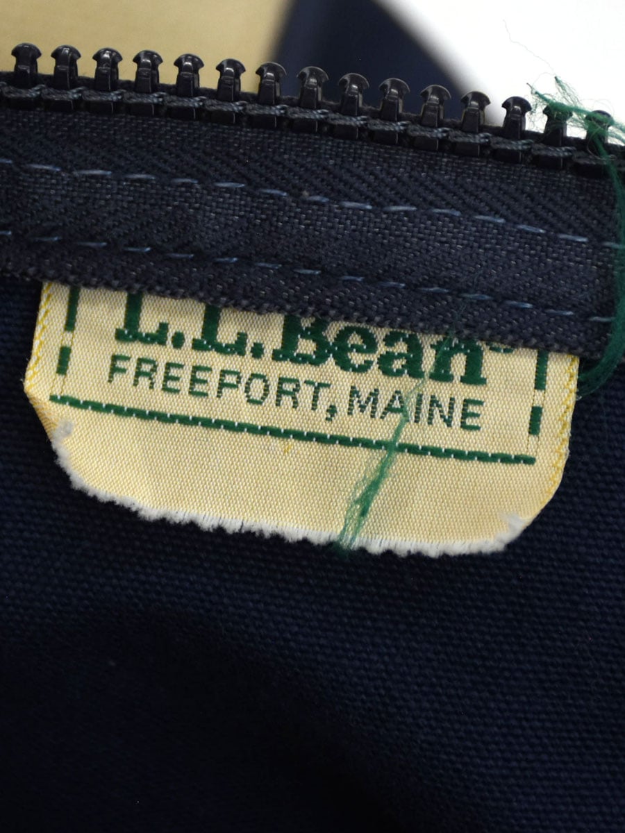80's～ L.L.Bean キャンバス レザー切り替え ボストンバッグ ネイビー