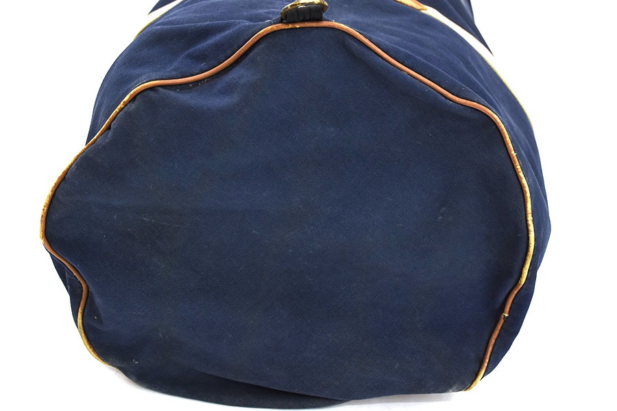 80's～ L.L.Bean キャンバス レザー切り替え ボストンバッグ ネイビー