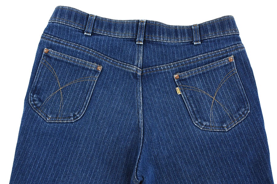 80's Levi's ACTION JEANS ストライプ ストレッチデニムパンツ
