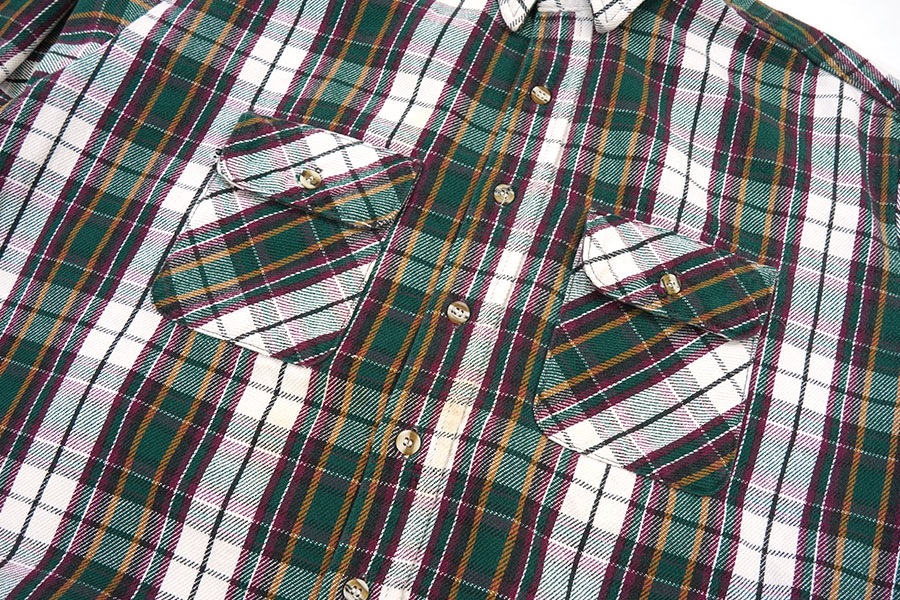 90's FIVEBROTHER 好配色チェック柄 フランネルシャツ 表記(2XL)