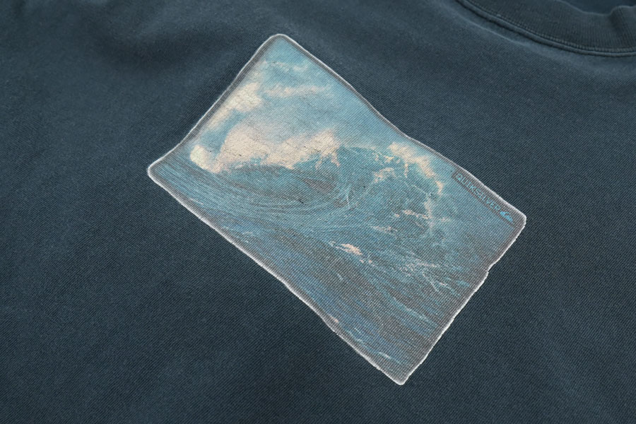 90'S～ QUICKSILVER WAVE PHOTO SURF T SHIRT (SIZE. X LARGE) MADE IN USA