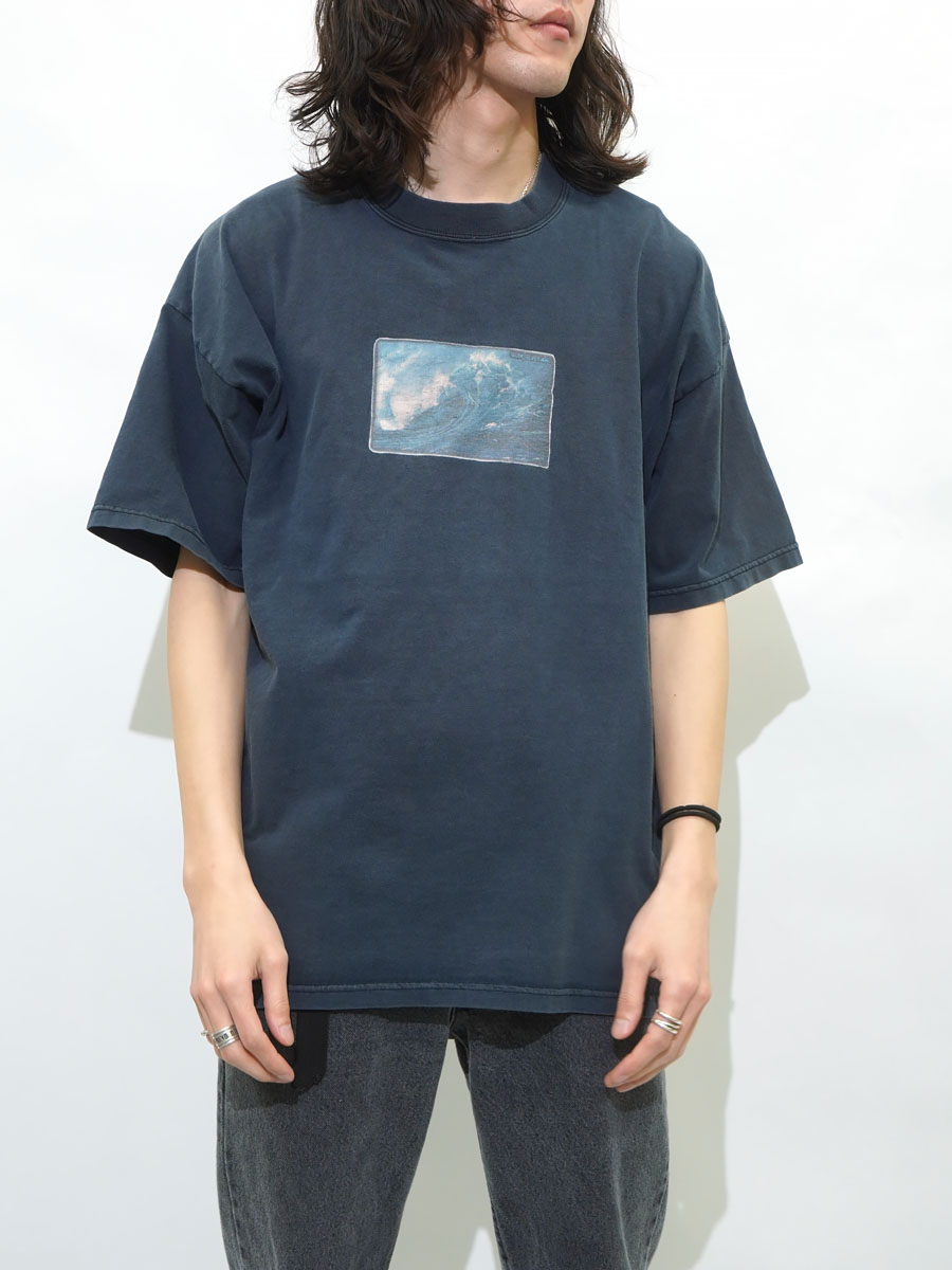 90'S～ QUICKSILVER WAVE PHOTO SURF T SHIRT (SIZE. X LARGE) MADE IN USA
