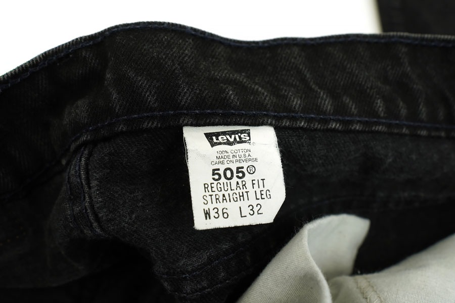 90's LEVI'S 505 ブラックデニムパンツ 表記(W36 L32) USA製 | NEW