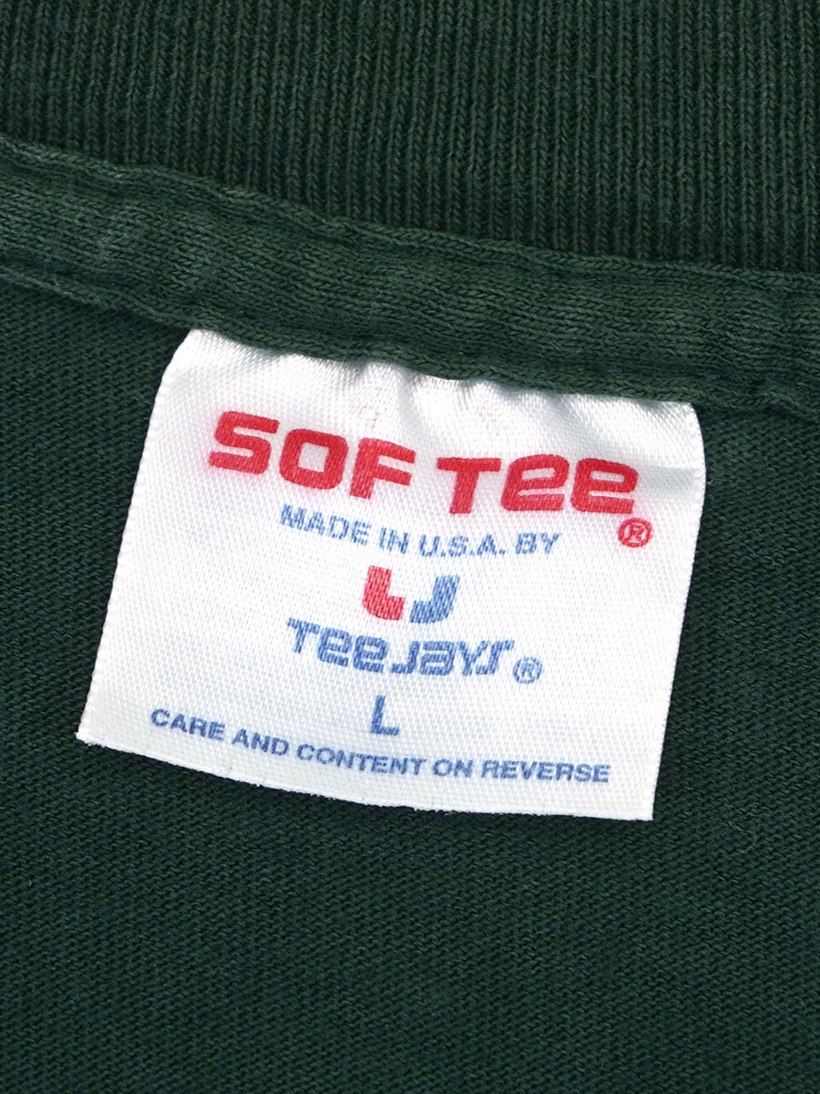 90's sof tee ''DONALD'' ドナルドダック プリントTシャツ グリーン