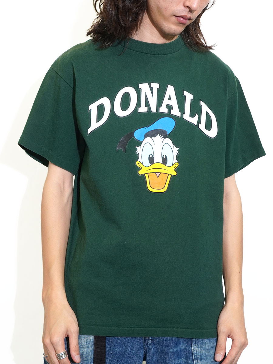 90's sof tee ''DONALD'' ドナルドダック プリントTシャツ グリーン