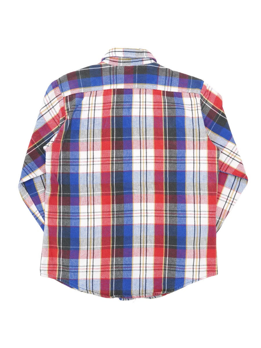80'S FIVE BROTHER PLAID FLANNEL SHIRT (SIZE.MEDIUM) MADE IN USA