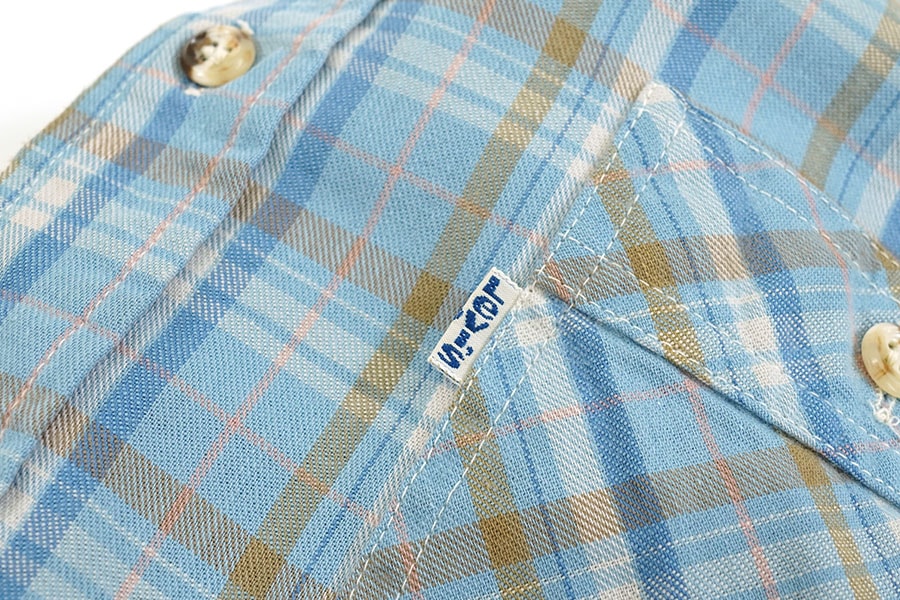 80's Levi's ライトブルー 好配色チェック ロングスリーブシャツ