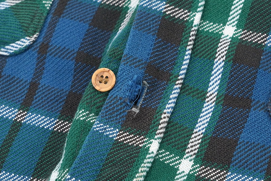 70's 単色タグ BIG MAC 好配色チェック フランネルシャツ 表記(L